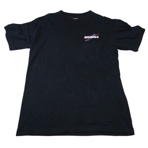 Vintage Mares Team Scuba Diver Graphic TShirt Mens L Black Short Sleeve Pocket‎